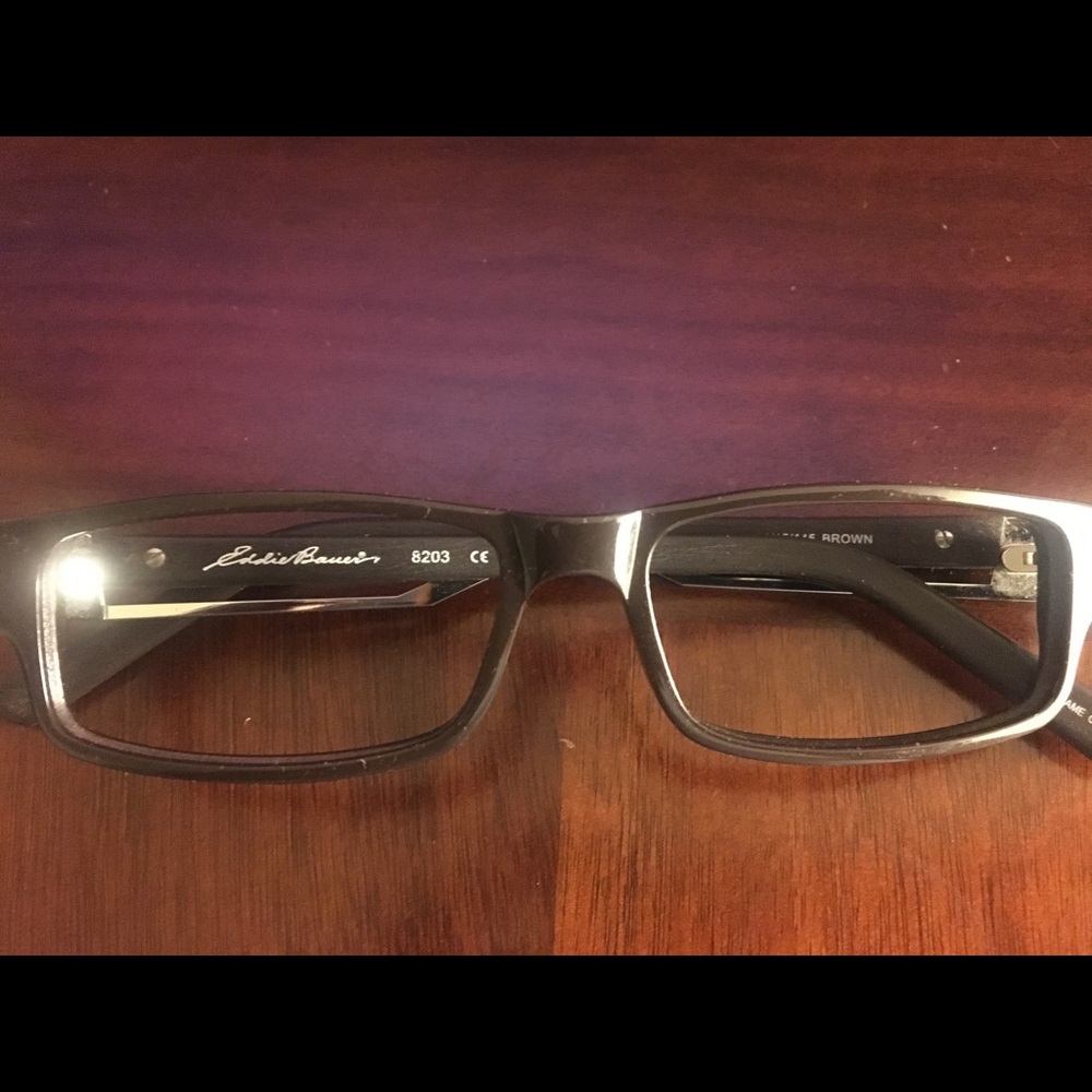 Brown Eddie Bauer Eye glass frames (no lenses)